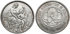 Szwajcaria, 5 franków 1865 - Festiwal strzelecki Schaffhausen