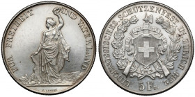 Szwajcaria, 5 franków 1872 - Festiwal strzelecki Zürich