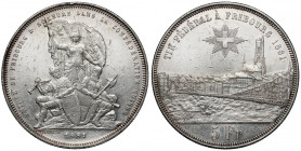 Szwajcaria, 5 franków 1881 - Festiwal strzelecki Fribourg