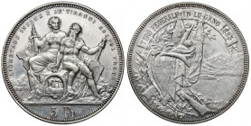 Szwajcaria, 5 franków 1883 - Festiwal strzelecki Lugano
