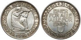 Szwajcaria, 5 franków 1939 - Festiwal strzelecki Luzern