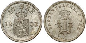 Szwecja, Oskar II, 10 ore 1903