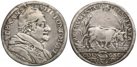 Watykan, Aleksander VIII, Teston bez daty (1690)