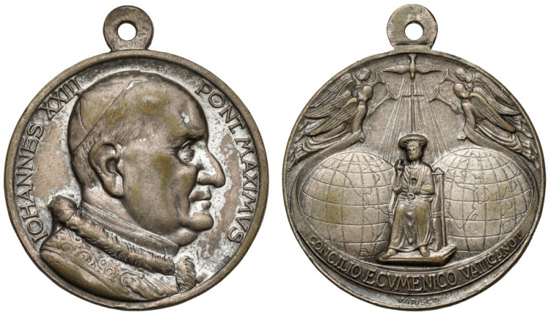 Watykan, Jan XXIII Pont. Maximus Mosiądz bielony, średnica 32 mm, waga 14,80 g. ...