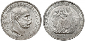 Węgry, Franciszek Józef I, 5 koron 1907 - 40 lat koronacji