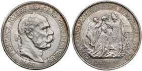 Węgry, Franciszek Józef I, 5 koron 1907 - 40 lat koronacji