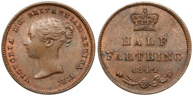 Wielka Brytania, Wiktoria, 1/2 farthing 1844