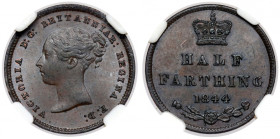 Wielka Brytania, Wiktoria, 1/2 farthing 1844