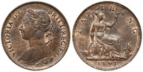 Wielka Brytania, Farthing 1891