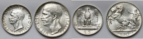 Italy, 5 and 10 lire 1927 (2pcs)