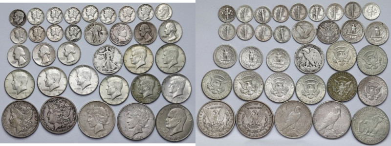 USA, Dime i 1/4 - 1 Dolar - zestaw (34szt) 

More photos and full item descrip...
