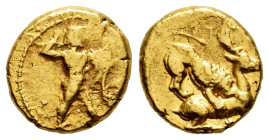 Cyprus. Kition. Hemistater. RY 8 o 9 (355/4 o 354/3 BC). Pumiathon. (DCA-819). (Zapiti & Michaelidou-25 var.). (Tziambazis-36). Anv.: Herakles advanci...