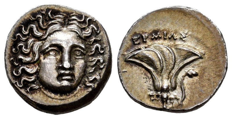 Kingdom of Macedon. Perseus. Drachm. 175-170 BC. Pseudo-Rhodas. Magistrate Ermia...
