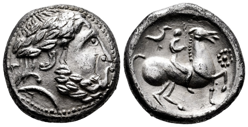 Carpathian region. Uncertain tribe. Tetradrachm. 3rd century BC. Imitating Phili...