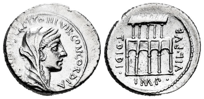 Didius. Titus Didius, Imperator y P.Fonteius Capito. Denarius. 55 BC. Rome. (Ffc...