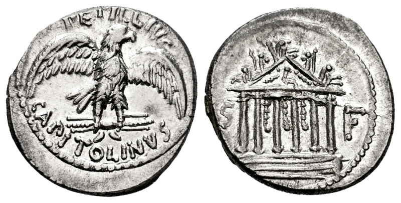 Petillus. Petillus Capitolinus. Denarius. 43 BC. Rome. (Ffc-962). (Craw-487/2b)....