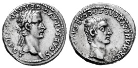 Caligula. Denarius. 37 AD. Lugdunum. (Ric-12). (Bmcre-13). (Rsc-4). Anv.: C CAESAR AVG GERM P M TR POT, bare head of Gaius 'Caligula' right. Rev.: GER...
