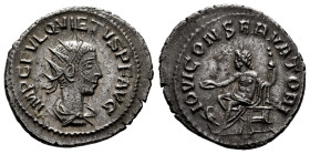 Quieto. Antoninianus. 260-261 AD. Samosata. (Ric-V 2.6). (Mir-1735f). (Rsc-8). Anv.: IMP C FVL QVIETVS P F AVG, radiate, draped and cuirassed bust to ...