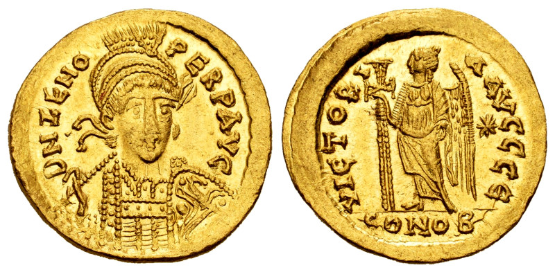 Zeno. Solidus. 476-491 AD. Constantinople. (Ric-X 910/29). (Depeyrot-108/1). Anv...
