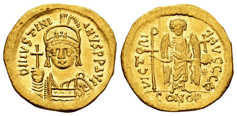 Justinian I. Solidus. 538-545 AD. Constantinople. (MIBE-6). (Doc-8d). (Sear-139)...