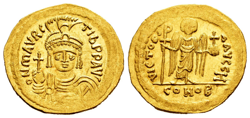 Mauricius Tiberius. Solidus. 583-601 AD. Constantinople. (MIBE-6). (Doc-5h). (Se...