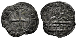 Kingdom of Castille and Leon. Fernando II (1157-1188). Dinero. Salamanca. Marca: Crescent. (Bautista-179). (Mozo-F2:20.1). (Imperatrix-F2:20.6). Anv.:...