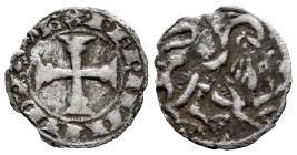 Kingdom of Castille and Leon. Fernando II (1157-1188). Dinero. (Bautista-Unlisted). (Imperatrix-Unlisted). Anv.: · FERNANDVS REX. Elongated equibracia...