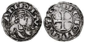 Kingdom of Castille and Leon. Alfonso VII (1126-1157). Dinero. Leon. (Bautista-199.1, as Alfonso IX). (Imperatrix-A7:20.8). (Momeca-22.1, as Alfonso I...