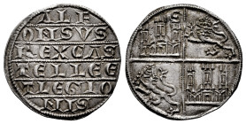 Kingdom of Castille and Leon. Alfonso X (1252-1284). Silver Dinero. Sevilla. (Bautista-341). (Imperatrix-A10:3.11, Plate coin). (Abm-225). Ag. 1,25 g....