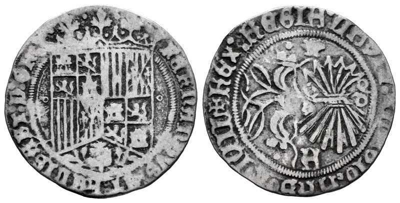 Catholic Kings (1474-1504). 1 real. Coruña. A. (Cal-329). (Lf-F2.1.7). Ag. 3,22 ...