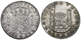 Ferdinand VI (1746-1759). 8 reales. 1758. Mexico. MM. (Cal-494). Ag. 26,80 g. A good sample. Soft tone. XF. Est...900,00. 

Spanish Description: Fer...
