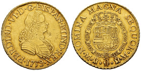 Ferdinand VI (1746-1759). 8 escudos. 1759. Mexico. MM. (Cal-795). (Cal onza-610). Au. 26,93 g. Third king´s bust. Without value indication. It retains...