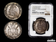 Charles III (1759-1788). "Proclamation" medal. 1760. Lima. (H-71). (Medina-79). (Fonrobert-8921). Ag. 15,91 g. 32 mm. The proclamation ceremonies occu...