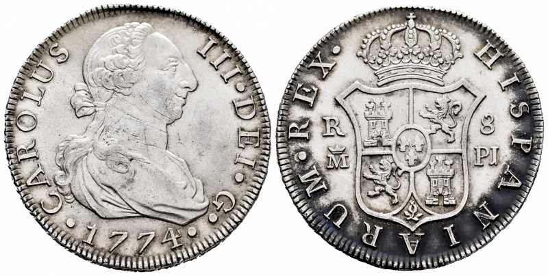 Charles III (1759-1788). 8 reales. 1774. Madrid. PJ. (Cal-1064). Ag. 27,06 g. Mi...