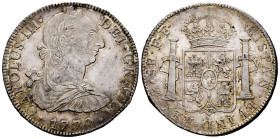 Charles III (1759-1788). 8 reales. 1779. Mexico. FF. (Cal-1118). Ag. 26,95 g. Minimal planchet flaws on reverse. Original luster. Delicate patina. Sca...