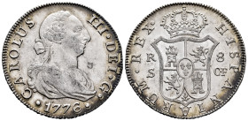 Charles III (1759-1788). 8 reales. 1776. Sevilla. CF. (Cal-1234). Ag. 27,04 g. Original luster on reverse. Rare. Almost XF/XF. Est...900,00. 

Spani...