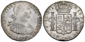 Charles IV (1788-1808). 4 reales. 1808. Potosi. PJ. (Cal-845). Ag. 13,47 g. Delicate patina with lightly golden shades. Luster, even more on the rever...