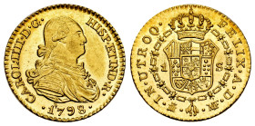 Charles IV (1788-1808). 1 escudo. 1798. Madrid. MF. (Cal-1116). Au. 3,39 g. Plenty of original luster. Magnificent piece. Almost MS. Est...600,00. 
...