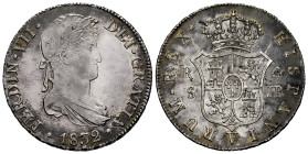 Ferdinand VII (1808-1833). 4 reales. 1832. Sevilla. JB. (Cal-1136). Ag. 13,44 g. Irregular patina. With some original luster remaining. Scarce in this...