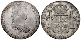 Ferdinand VII (1808-1833). 8 reales. 1815. Lima. JP. (Cal-1248). Ag. 27,70 g. Magnificent. Nice tone with underlying luster. Minimal scrachtes on obve...