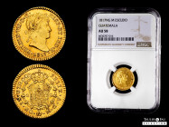 Ferdinand VII (1808-1833). 1 escudo. 1817. Guatemala. M. (Cal-1495). Au. 3,37 g. Broad flan with full rims, much luster for the grade, just some light...
