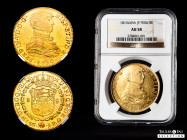 Ferdinand VII (1808-1833). 8 escudos. 1810. Lima. JP. (Cal-1755). (Cal onza-1212). Au. Indigenous bust. Minor surface hairlines. Original luster. Rare...