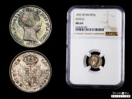 Elizabeth II (1833-1868). 1 real. 1852. Sevilla. (Cal-321). Ag. 1,26 g. Soft tone. Original luster. Mint state. Est...150,00. 

Spanish Description:...