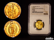 Italy. Venice. Marcantonio Giustinian (1684-1688). Zecchino. (Fried-1341). (Mont-2063). Au. 3,48 g. Slabbed by NGC as MS 64. Original luster. Very att...