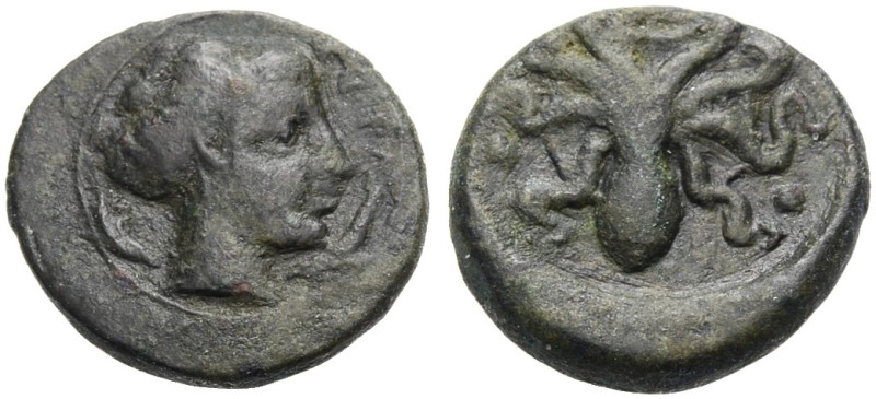 SIZILIEN. SYRAKUS. 
Bronze, 2. Demokratie, 465-425 v. Chr. Kopf der Arethusa n....
