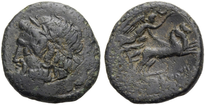 SIZILIEN. SYRAKUS. 
Hieron II., 275-215 v. Chr. Bronze, 2.-1. Jh. v. Chr., unte...