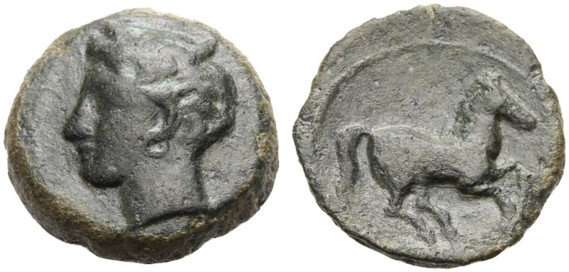 SIZILIEN. SIKULOPUNIER. 
Kleinbronze, 3 Jh. v. Chr. Geprägt in Karthago oder au...