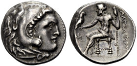 MAKEDONIEN. KÖNIGE VON MAKEDONIEN. 
Alexander III. der Grosse, 336-323 v. Chr. Drachme, postum, 300-295 v. Chr. Miletos. Kopf des Herakles-Alexander ...