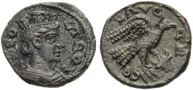 TROAS. Alexandria. 
Unter römischer Herrschaft. Bronze, Autonom. 250-268. CO-LTROA Drapierte Büste der Alexandria mit Mauerkrone n. r., an der Schult...