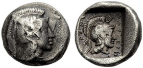 LYKIEN. LYKISCHE DYNASTEN. 
Kheriga 430 v. Chr. Hemidrachmon, Xanthos. Kopf der Athena mit attischem Helm n. r. Rv. Kopf der Athena mit attischem Hel...